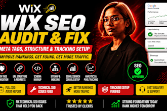 audit and fix your wix website SEO, meta tags, structure, and tracking setup