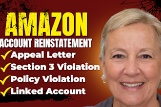 reinstate suspended section 3 amazon account with custom appeal letter and poa