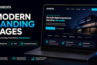 design and develop a modern landing page