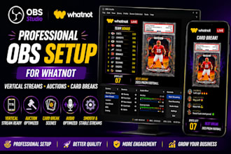 setup obs studio for whatnot vertical streams auctions card breaks