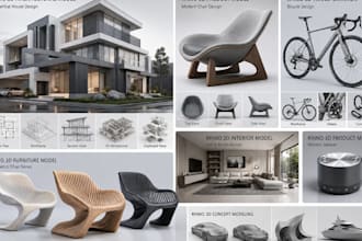 create high quality rhino 3d model for architecture 3d design and grasshopper