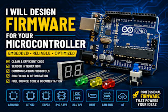 design embedded firmware, iot firmware and microcontroller software for your pcb