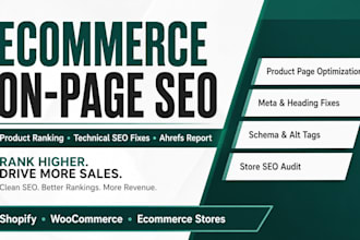 audit ecommerce on page, product ranking, technical SEO fixes, ahrefs report