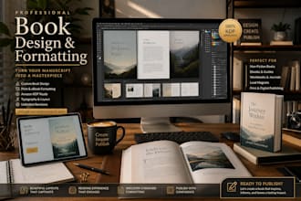 do book formatting, book layout,ebook design, and  children book illustration