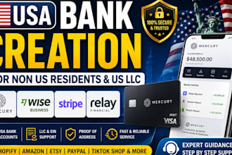 usa bank creation business bank for llc owner mercury wise USA proof of address