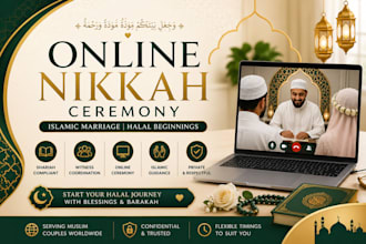 officiate your online islamic nikkah ceremony as a  imam