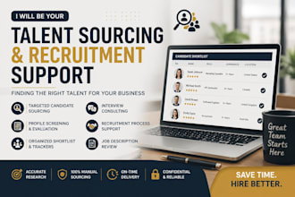 be your recruitment sourcing assistant and talent researcher