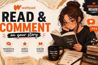 read, review and comment on your wattpad story and other platforms