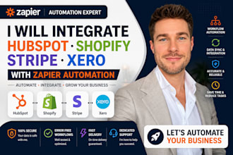 integrate hubspot shopify stripe xero with zapier automation