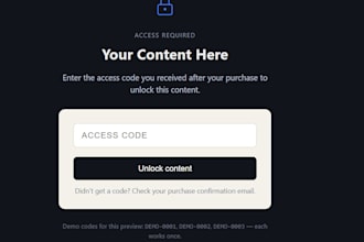 build a secure single use access code paywall for your website
