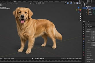 create realistic 3d pet animal sculpt creature model for 3d printing and games