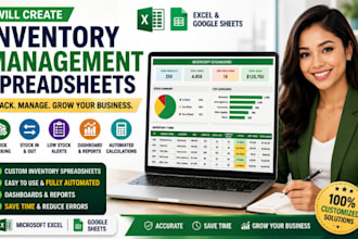 create professional inventory management spreadsheets