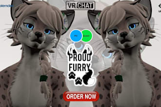 do custom furry avatar vrchat avatar furry nsfw anime 3d vtuber fursona vrm