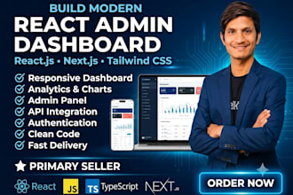 build a react nextjs admin dashboard