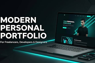 build modern personal portfolio website for freelancer developer designer