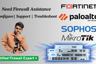 configure your fortinet, paloalto, sophos firewall