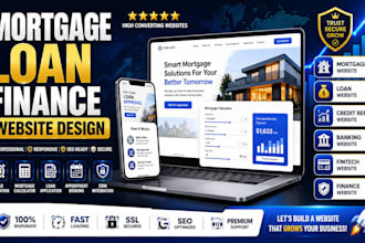 mortgage website, loan website, credit repair website, finance, fintech website