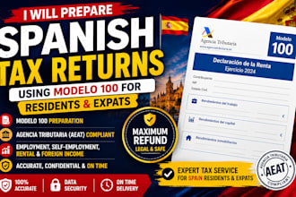 prepare spanish tax returns using modelo 100 for residents and expats
