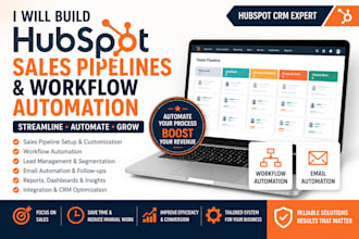 build hubspot sales pipelines and workflow automation