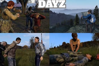 build custom dayz bases,dayz server with factions, traders, boosted loot and map