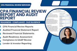 provide CPA financial review report for audit readiness and compliance