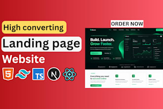 build a professional and responsive landing page