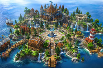 minecraft creative map, minecraft survival map, survival spawn, creative spawn