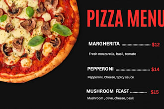 design modern canva poster menu