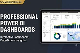 be your expert data analyst and build power bi dashboards