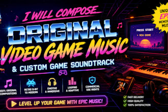 compose original video game music and custom game soundtrack