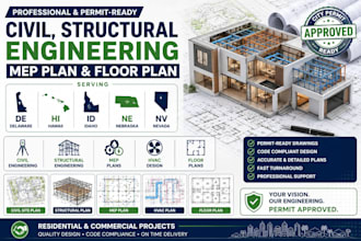 civil, structural engineering mep plan floor plan in delaware hawaii idaho ne nv