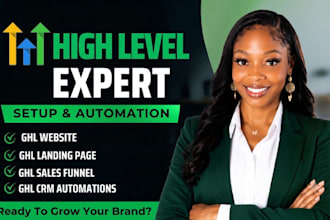 gohighlevel sales funnel go high level website, landing page ghl crm automation
