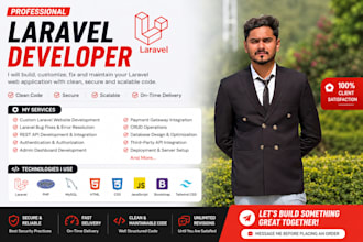 develop, customize, fix, or debug laravel website and web application