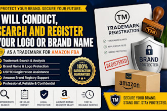 conduct trademark search and register your logo or brand name for amazon fba