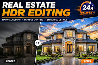 do professional hdr real estate photo editing and enhancement