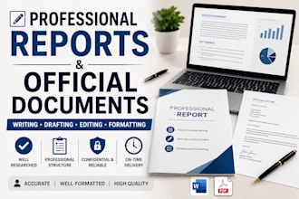 write professional reports and official documents