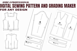 create digital sewing clothing pattern teck pack apparel grading for any garment