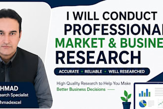 do market research, competitor analysis and company research