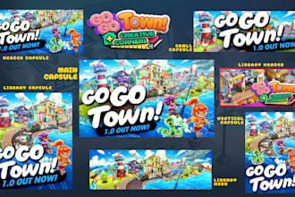 design steam capsule art steam game banner storefront cover art and steam art