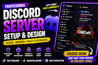 design and setup an amazing discord server