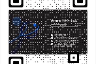 design a custom qr code and modern business card