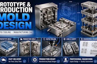 design prototype mold production mold and rapid tooling cad