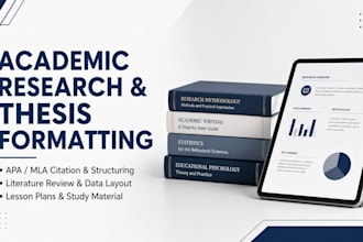 develop research thesis, study material and esson plans