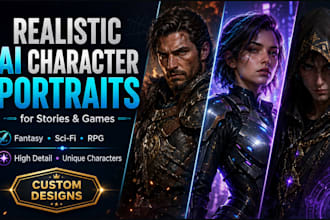 create realistic ai character portraits for stories and games