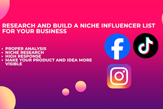 research and build a niche influencer list for your business