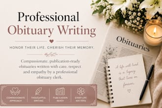write a thoughtful obituary for publication