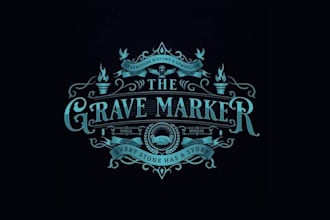 make a vintage victorian logo design