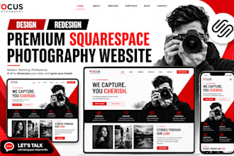 design or redesign premium squarespace photography website and portfolio online