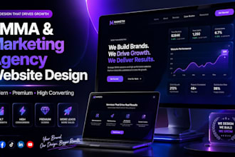 design a modern website for marketing, smma and onlyfans agencies