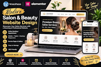 design a responsive salon and beauty website